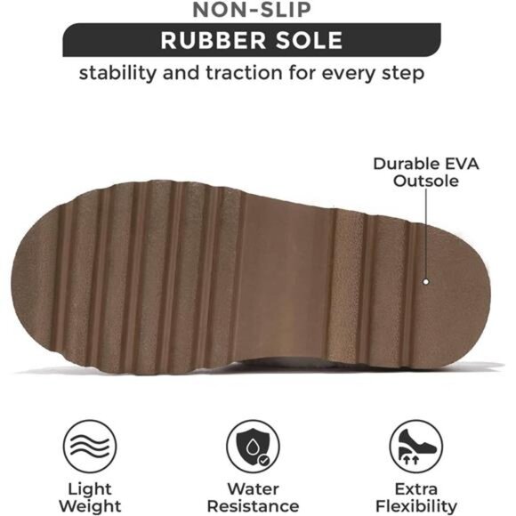 Chestnut Genuine Suede Winter Boots Water Resistant Snow Cold Boots for Women - Picture 4 of 6